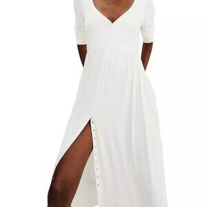 HATCH The Softest Ribbed Long Sleeve Maternity Nursing Dress in Black Sz 2